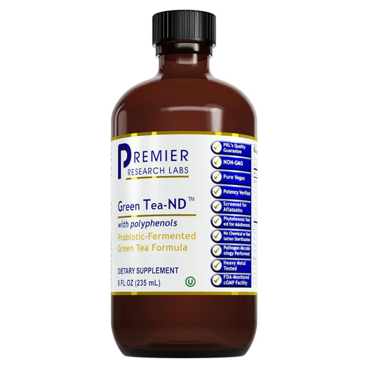 Premier Research Labs Green Tea-ND - Probiotic Fermented Green Tea Extract Supplement with ECGC, Camellia Sinensis Liquid, Supplement Drops for Adults, Vegan Friendly - 8 Fl Oz Bottle Premier Research LabsAU supplements