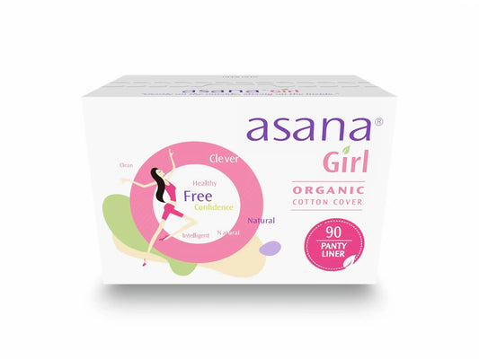 Asana Panty Liners for Girls, Organic Cotton Cover – Controls Odor Naturally, Pads Without Wings AsanaAU supplements