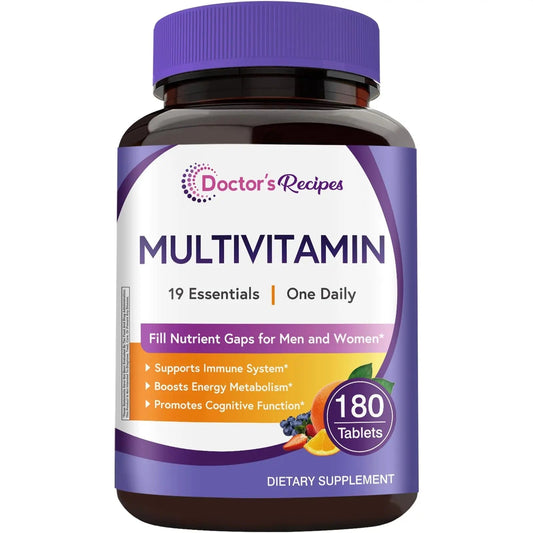 Doctor's Recipes Multivitamin for Women & Men, Immune, Energy & Brain Health Support, Vitamin A, C, D3, E, B6, B12, Folic Acid Doctor's RecipesAU supplements