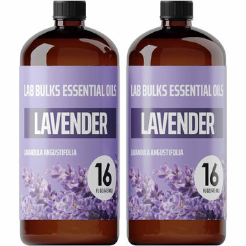 LAB BULKS ESSENTIAL OIL - Lavender Oil 16 Ounce Bottle for Diffusers, Home Care, Candles, Aromatherapy LAB BULKS ESSENTIAL OIL Au supplements