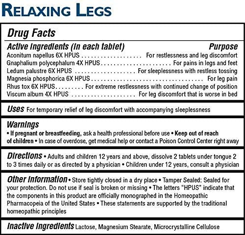 MagniLife Relaxing Legs 125 Count Quick Dissolve Tablets Relaxing Leg Cream PM 4oz Jar Restless Legs MagniLife Au supplements