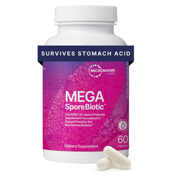Microbiome Labs MegaSporeBiotic Probiotics for Women & Men - Spore-Based Probiotic for Gut Health & Digestive Support - Shelf-Stable, Travel-Friendly, Mens & Womens Probiotics (60 Capsules) Microbiome Labs Au supplements
