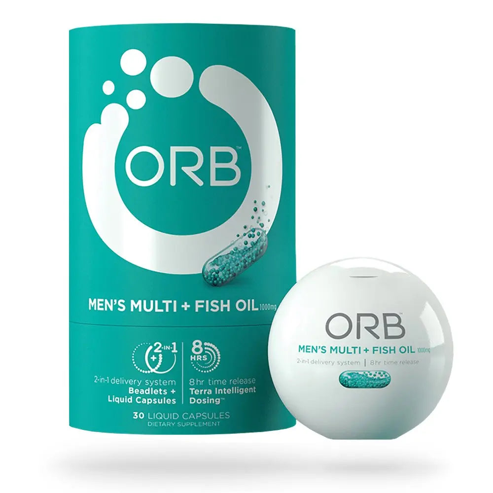 ORB Men’S MULTIVITAMIN + Fish Oil – A Complete Multi + Fish Oil |Heart Health Support, Antioxidant Support, Supports a Positive Mood Orb WellnessUS supplements