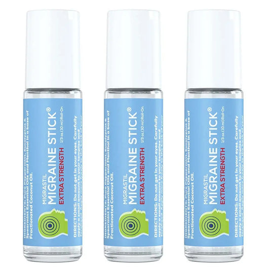 Basic Vigor Migrastil Extra Strength Migraine Stick Advanced Formula. Strong Aromatherapy Roll On with Menthol and Essential Oils. No Lavender. Made in The USA. Basic VigorAU supplements