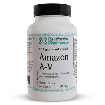 Rainforest Pharmacy Amazon A-V Bitter Melon Supplement – 120 Vegetable Capsules with 500 mg of Bitter Melon, Anamu & 7 Amazon Rainforest Plants – Herbal Supplement for Wellness Support Rainforest Pharmacy Au supplements