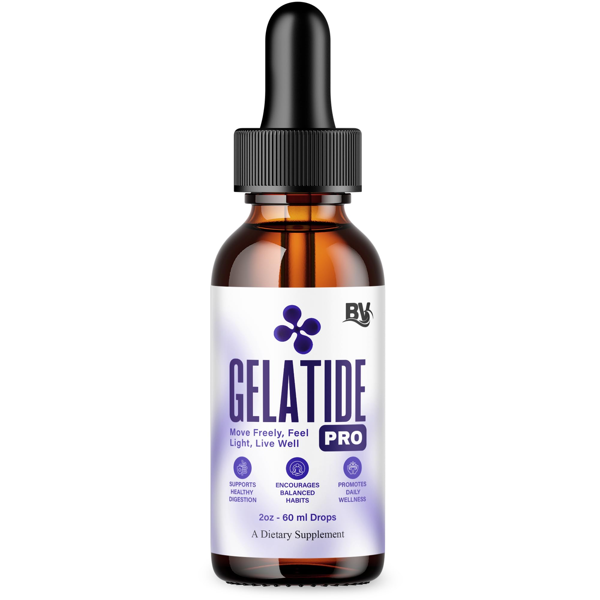 BLUE VIBE Gelatide Liquid Drops, Gela Tide Advanced Maximum Strength Overall Health & Wellness Support Supplement, Gelatide Premium Daily Health and Overall Energy Formula (2oz / 60ml) BLUE VIBE Au supplements