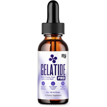 BLUE VIBE Gelatide Liquid Drops, Gela Tide Advanced Maximum Strength Overall Health & Wellness Support Supplement, Gelatide Premium Daily Health and Overall Energy Formula (2oz / 60ml) BLUE VIBE Au supplements
