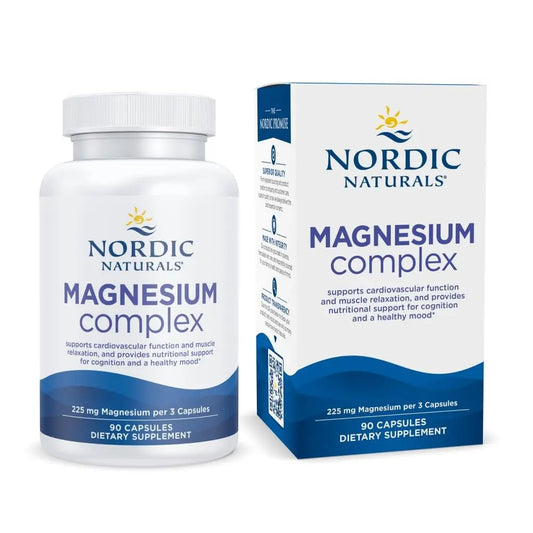 Nordic Naturals Magnesium Complex - 90 Capsules - 225 mg Magnesium, 1.9 mg Iron - Brain & Heart Health, Mood, Energy, & Muscle Relaxation - Non-GMO, Vegan - 30 Servings Nordic NaturalsAu supplements