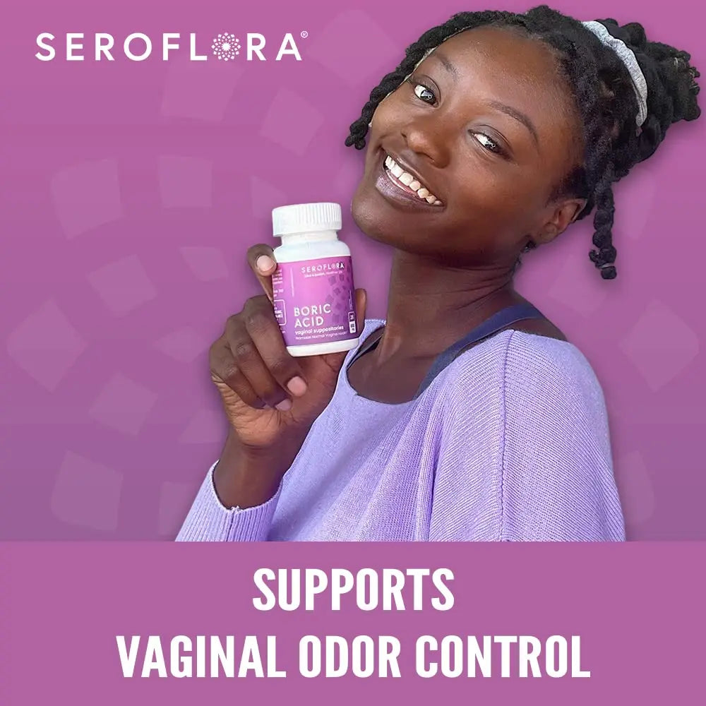 Seroflora Boric Acid 600mg Feminine Capsules, Feminine pH Support, Intimate Freshness for Women, Fast-Dissolving Capsules (60 Count) Seroflora Au supplements