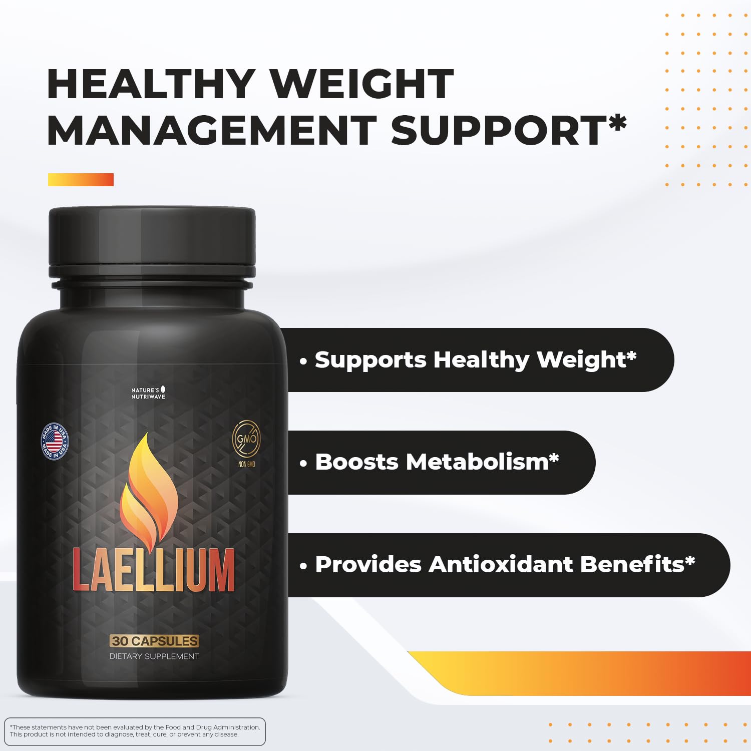 Laellium Capsules – Natural Supplement with Green Tea, Apple Cider Vinegar & Ginseng – Non-GMO, Supports Wellness – 30 Capsules, 1 Month Supply Nature’s NutriWave Au supplements