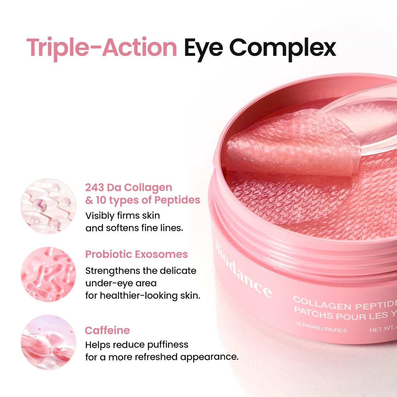 BIODANCE Collagen Peptide Eye Patches, Anti Wrinkle & Smile Line Patches for Face, Under Eye Mask for Fine Lines & Eye Bags, Travel Essentials & Self Care Gifts for Women, Korean Skin Care (60 Count) BIODANCE Au supplements