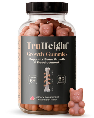 TruHeight Growth Gummies (Watermelon) Tall Nutrition for Natural Growth Supplement for Kids & Teens - Vitamin D, K, Calcium & Ashwagandha, Bone Strength Vitamins D3 K2, Picky Eater, Taller Ages 5+ ProHeight Au supplements