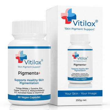 Vitilox Pigmenta+ Advanced, Skin Tone Support Supplement – 60 Tablets | 2 Months | Natural Vitiligo Skin Pigmentation Support | Reduce White Body Spots Vitilox Au supplements