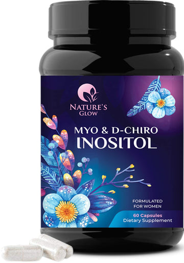 Myo-Inositol & D-Chiro Inositol Blend - 30 Day Supply, Premium 40:1 Ratio, Hormone Sup Nature's Glow Au supplements