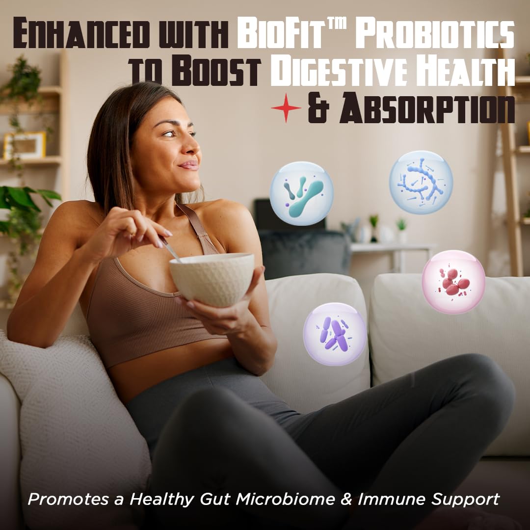Old School Labs 5000mg Micronized Creatine Monohydrate with BioFit™ Probiotic - No Bloat Post-Recovery for Men & Women Supports Muscle Growth,