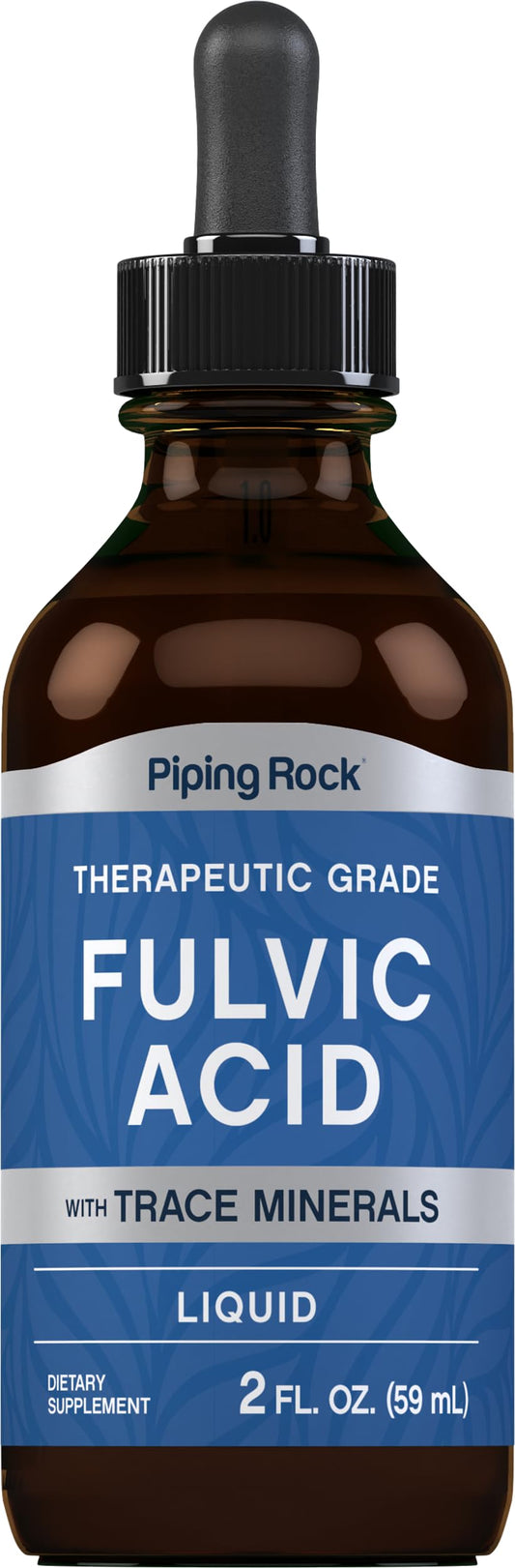 Piping Rock Liquid Fulvic Acid Drops | 2 fl oz | with Trace Minerals | Ionic Supplement | Vegetarian, Non-GMO & Gluten Free Piping RockUS supplements