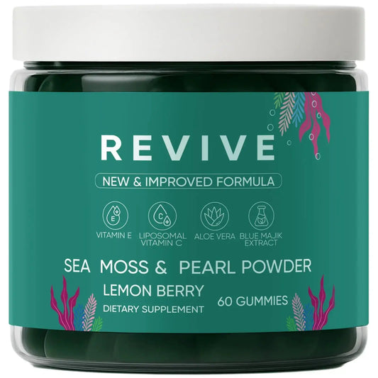 Balmbare Revive Gummies for Hair Loss - Sea Moss Gummies with Vitamin C, Vitamin E, Aloe Vera, Pearl Powder Supports Faster Hair Growth RulinalAU supplements