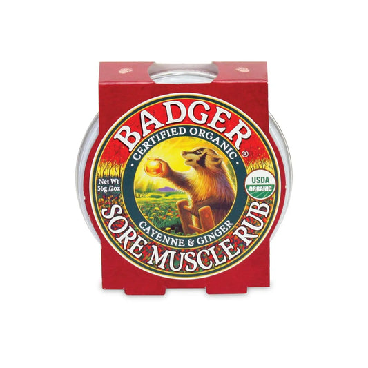 Badger Sore Muscle Rub Tin, Cayenne & Ginger, 2 oz (1 Pack) BadgerAU supplements