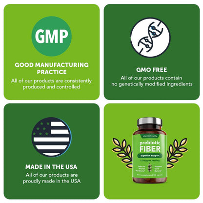 Vitamin Bounty Prebiotic Capsules - PreforPro® Prebiotics Supplement for Women & Men Digestive Health & Advanced Gut Health – No Fiber, No Bloating Vitamin BountyUS supplements
