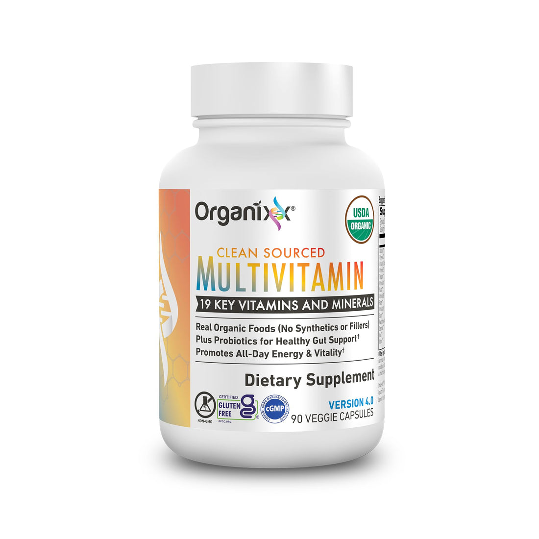 Organixx Clean Sourced Multivitamin for Women & Men, w/Vitamin C, D3, Vitamin B Complex, Probiotics, Organic Fruits & Vegetables, Supports Digestive Gut Health, Immune Support, 90 Vegan Gel Capsules Organixx Au supplements