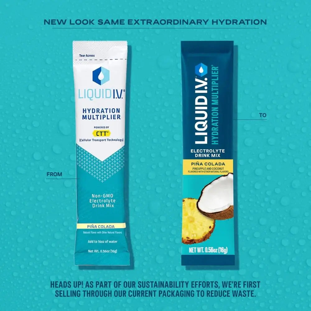 Liquid I.V.® Hydration Multiplier - Pina Colada | Electrolyte Powder Drink Mix | 1 Pack (16 Servings) Liquid I.V. Au supplements