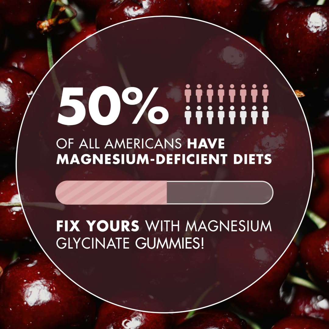 Magnesium Gummies 3in1 - Glycinate, Citrat, Malate 2150 MG High Absorption Supplement, Sugar-Free, Vegan, Chews for Men & Women, Inspired by Wellness Traditions Like Arjuna, 60 Gummies, Cherry Flavor Secret Element Au supplements