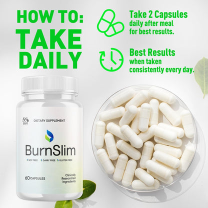 (2 Pack) Burn Slim Capsules, Official Burnslim Pills with All Natural Ingredients, Advanced Burn Slim Health and Wellness Vitamin Supplement Supporting Active Lifestyle for Women & Men (120 Capsules) MJOAu supplements