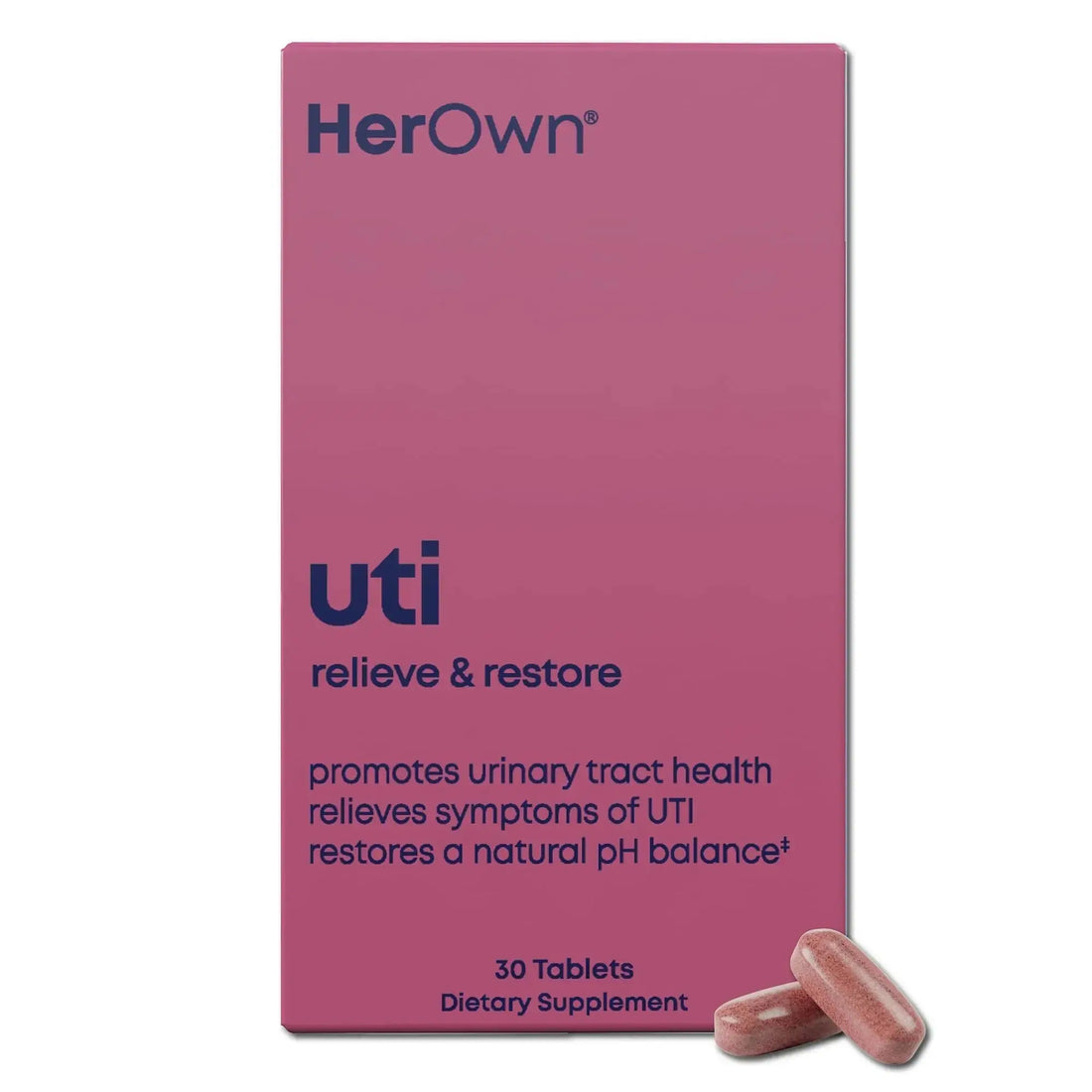 her own UTI, Helps Restore pH Balance, Supports Vaginal Flora and Balance, Promotes Urinary Health, 7 Strain Probiotic Blend, Shelf Stable, Gluten and Soy Free, Vegan, 30 Capsules, 30 Servings her own uk supplements