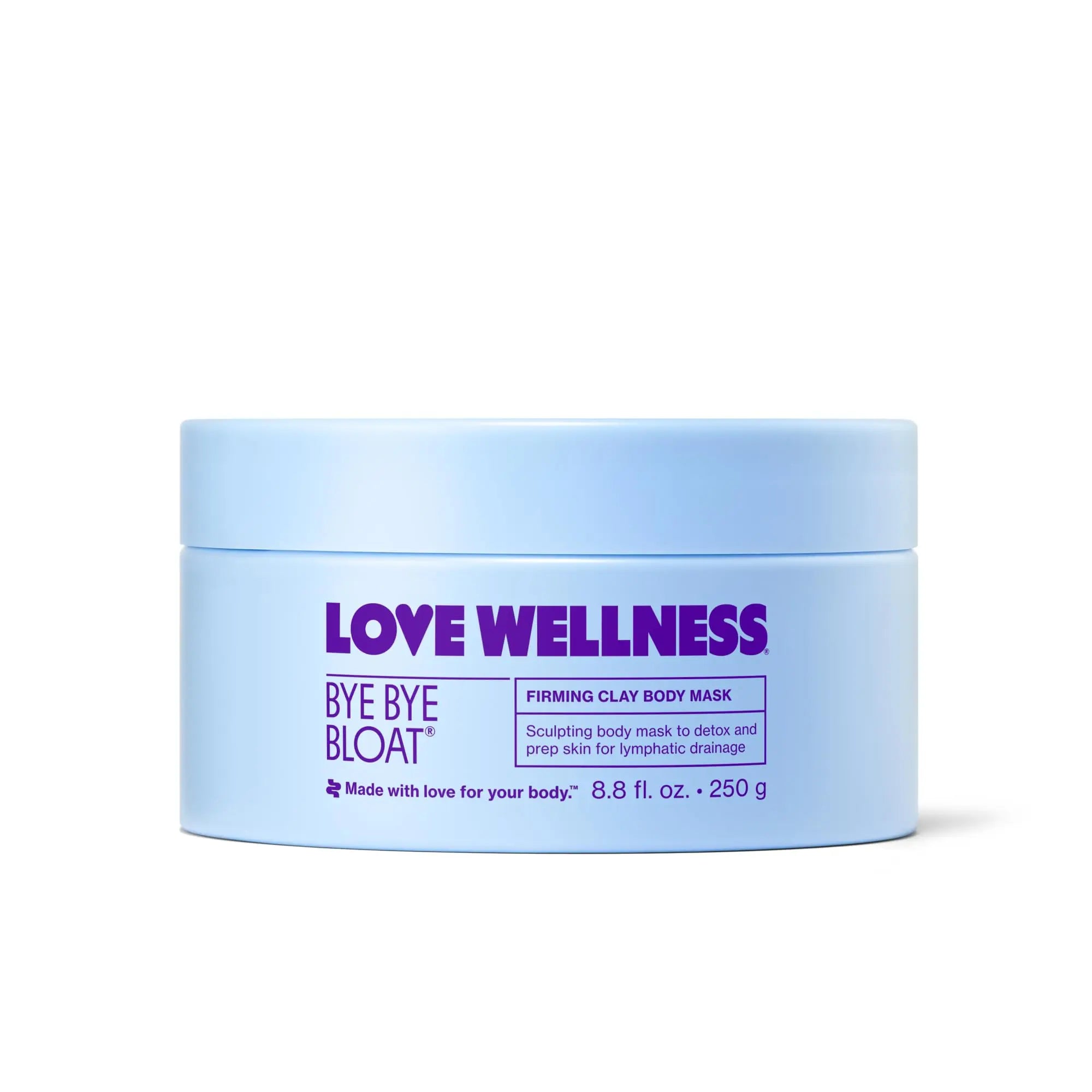 Love Wellness Bye Bye Bloat Firming Clay Body Mask | Lymphatic Drainage Body Mask for Women | Support Bloating Relief, Skin Hydration & Boost Circulation | Caffeine, Grapefruit & Peppermint Oil | 250g Love Wellness Au supplements