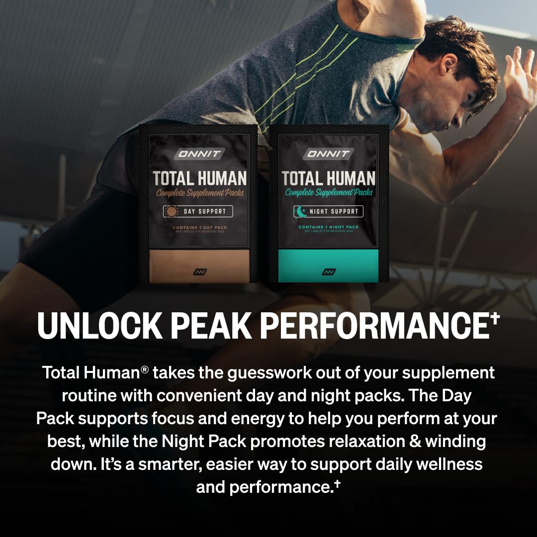 ONNIT Total Human Adult Multivitamin Comprehensive Capsule Packs with Day and Night Support, Daily Vitamin Packs for Men and Women, Dietary Supplement Capsules, 30-Day Supply, 60 Packs ONNIT Au supplements