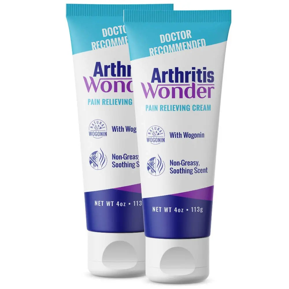 Arthritis Wonder Pain Relief Cream, 4 oz – Arthritis Pain Relief Cream for Hand, Knee, Foot and Wrist Joints – Fast-Acting, Deep Penetrating, Non-Greasy Formula with Natural Wogonin - 2 Pack Arthritis Wonder uk supplements