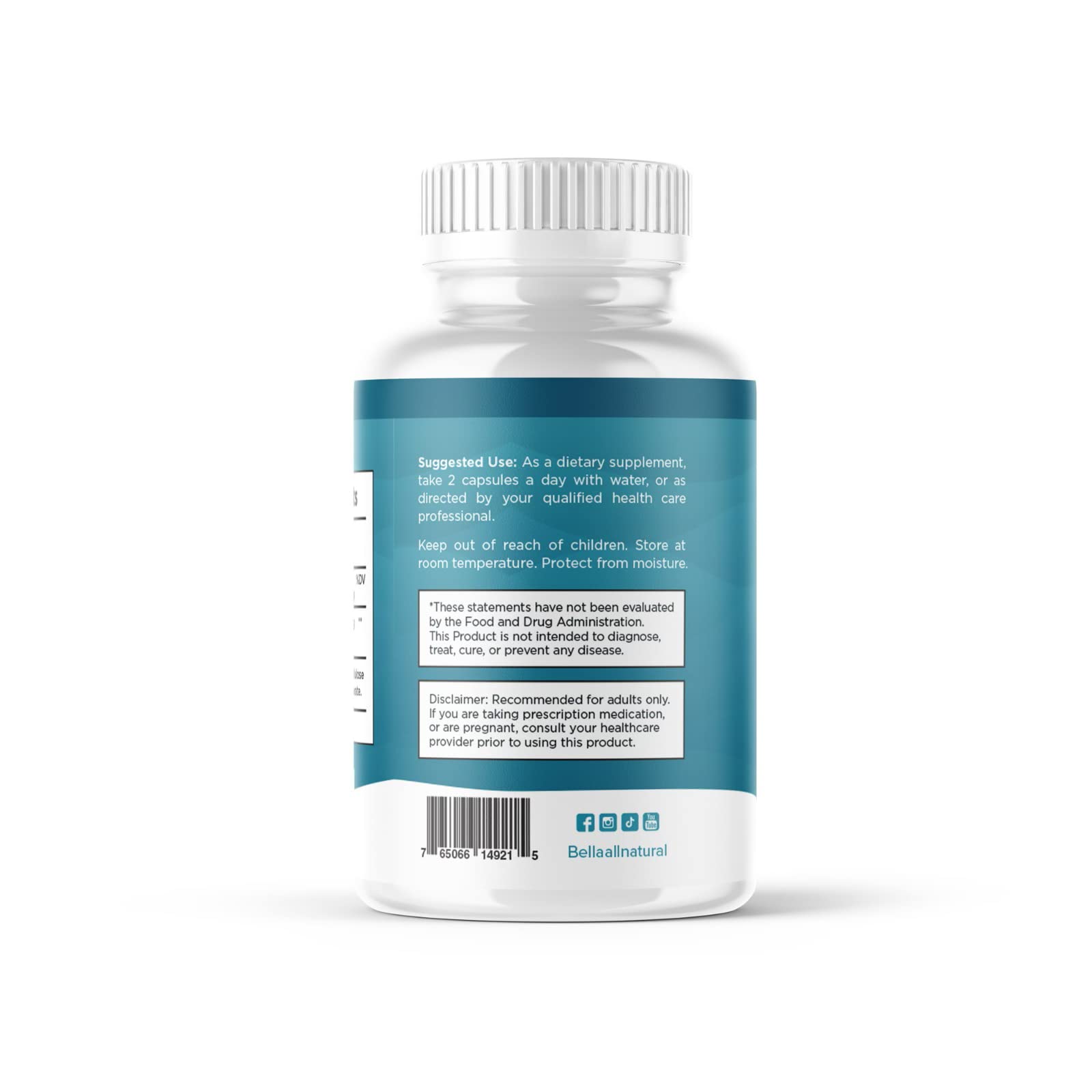 Bella All Natural Sea Moss Vitamins | Pure Sea Moss | Irish Sea Moss, 60 Capsules Bella All Natural Au supplements