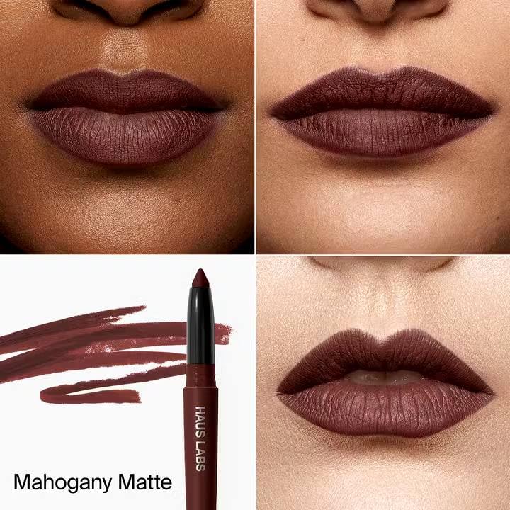 HAUS LABS BY LADY GAGA Le Monster Lip Crayon - Mahogany Matte & ENTEL Aloe vera Sheet Masque (BONUS) HAUS LABS BY LADY GAGA Au supplements
