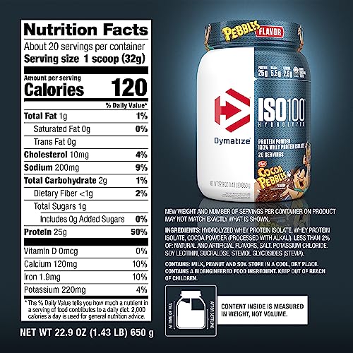 Dymatize ISO100 Hydrolyzed Protein Powder, 100% Whey Isolate Protein, 25g of Protein Dymatize Au supplements