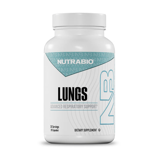 NutraBio Lungs Supplement - Blend of Immuno-LP20 and Natural Extracts to Help Support Respiratory & Immune Health - 90 Capsules NutraBioAu supplements