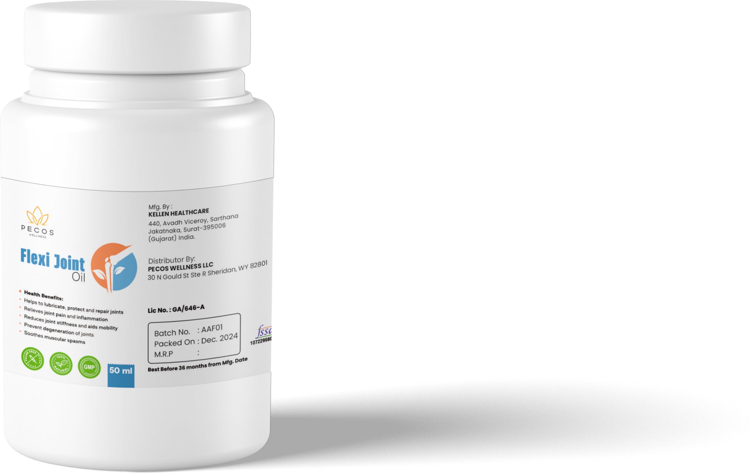 PECOS WELLNESS Flexi Joint Oil, Dietary Supplement PECOS WELLNESS Au supplements