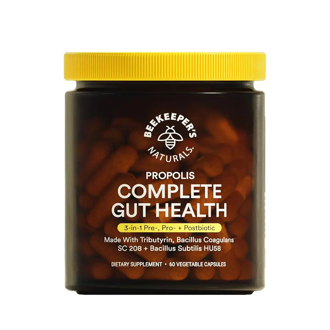Complete Gut Health by Beekeeper's Naturals, 3-in-1 Prebiotic, Postbiotic, Probiotics for Digestive Health & Bloating Relief for Women & Men Beekeeper's Naturals uk supplements