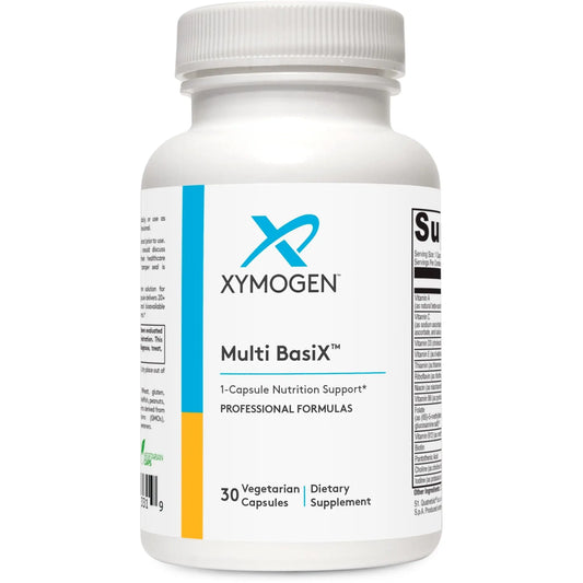 XYMOGEN Multi Basix - Daily Multivitamin Supplement - Over 20 Essential Nutrients for Foundational Wellness - 5-MTHF, Vitamin D3, Vitamin B12 & More - Vegetarian, Non-GMO & Gluten Free - 30 Capsules XYMOGENAU supplements