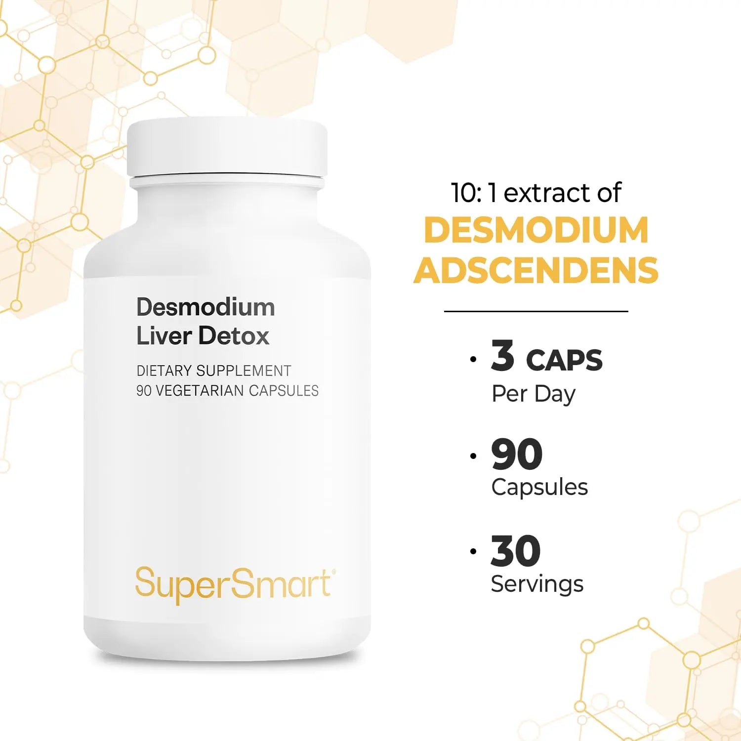 Supersmart - Desmo Forte ™ - Liver Support Supplement - 1:2 Liquid Extract of Desmodium Asdscendens | Non-GMO & Gluten Free - 250 ml Supersmart Au supplements