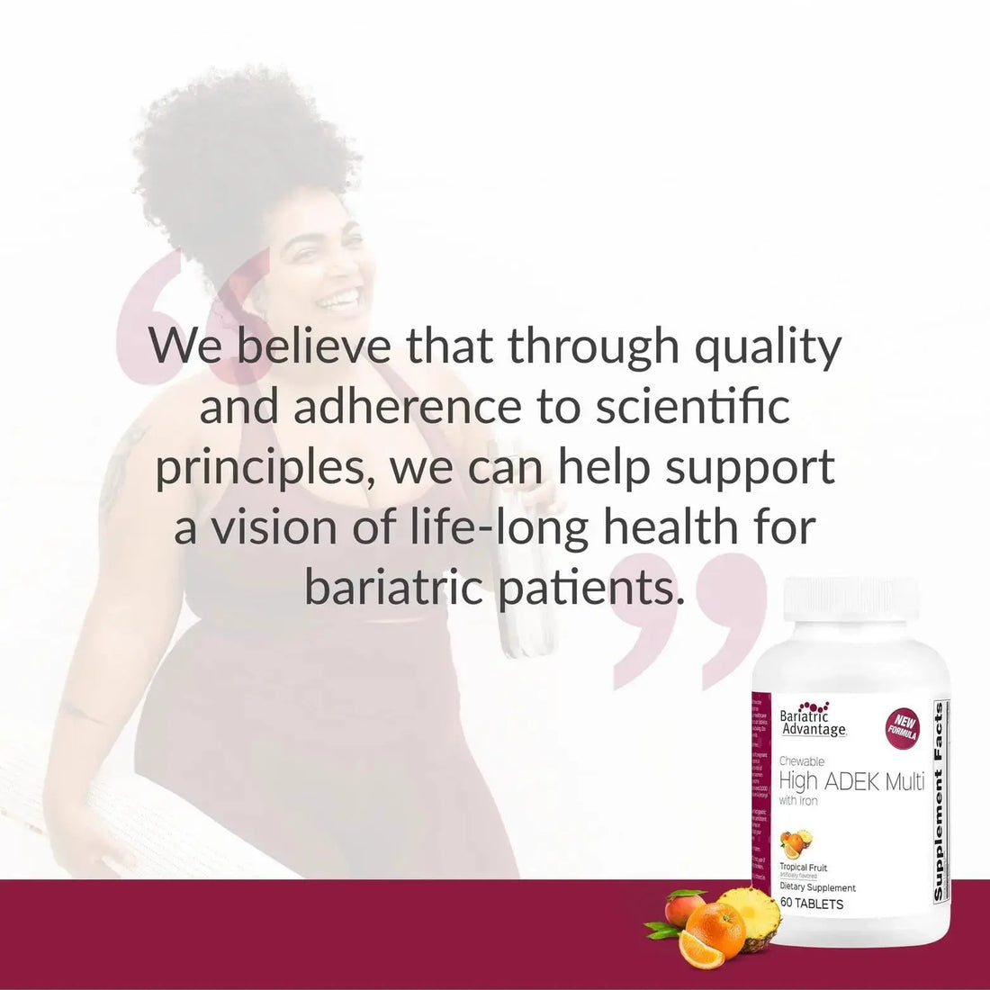 Bariatric Advantage Chewable High ADEK with Iron - for Bariatric Patients - High Potency Vitamin A, D, E & K - Includes B-Vitamins Bariatric Advantage AU supplements