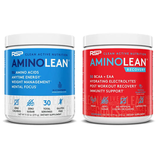 RSP NUTRITION AminoLean Pre Workout Energy (Blue Raspberry 30 Servings) RSP NUTRITIONUS supplements