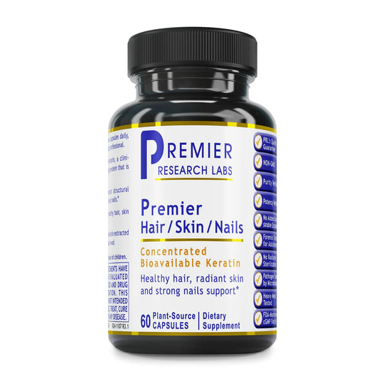 Premier Research Labs Premier Hair/Skin/Nails - Hair Growth Supplement for Women & Men with Keratin, Vitamins for Hair Growth, Beauty from Within for Hair, Skin and Nails - 60 Vegetarian Capsules Premier Research LabsAU supplements