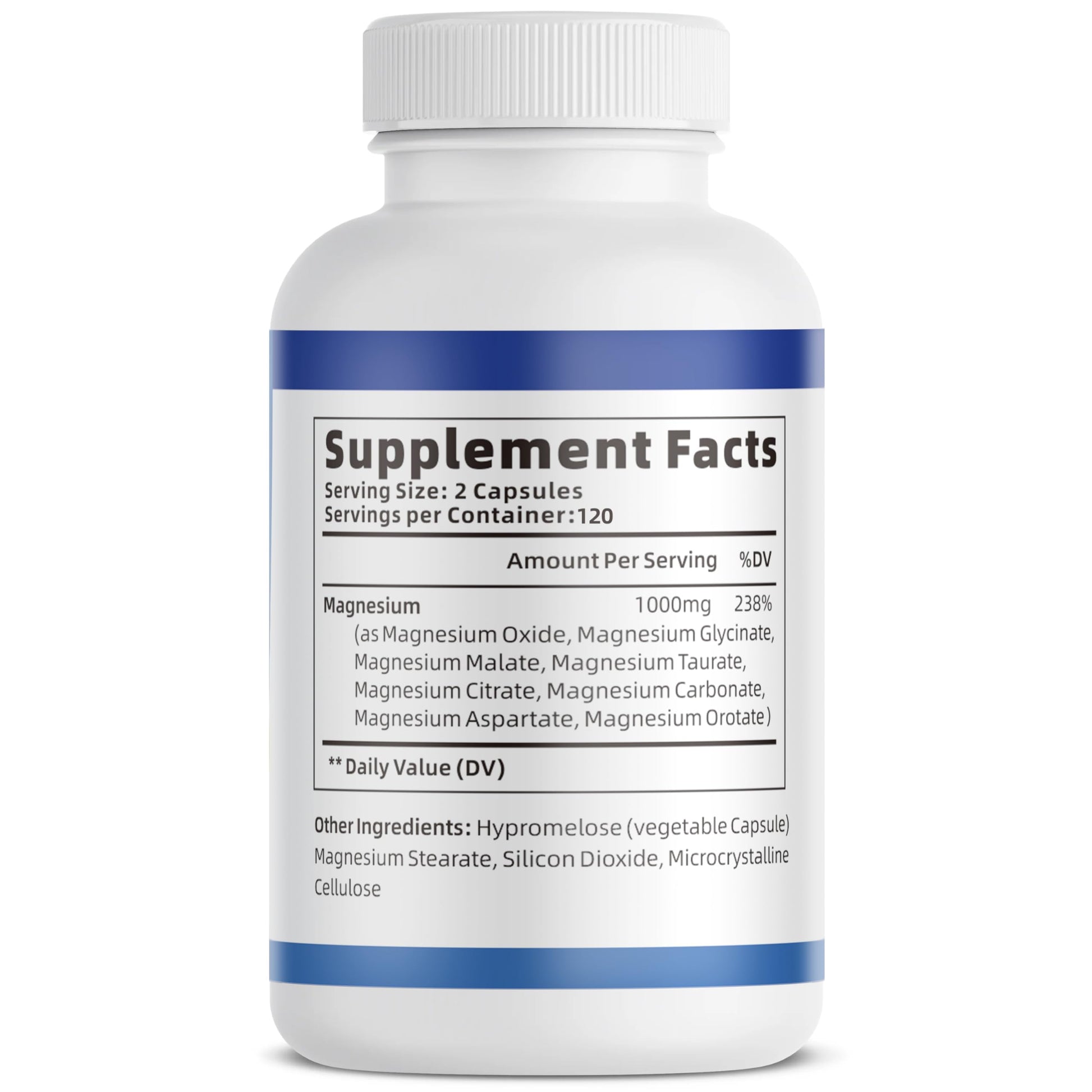 1000mg Magnesium Complex Capsules, 8-in-1 Magnesium Glycinate, Citrate, Malate, Taurate, Oxide, Carbonate, Aspartate, Orotate - 240 Capsules VivoNu Au supplements