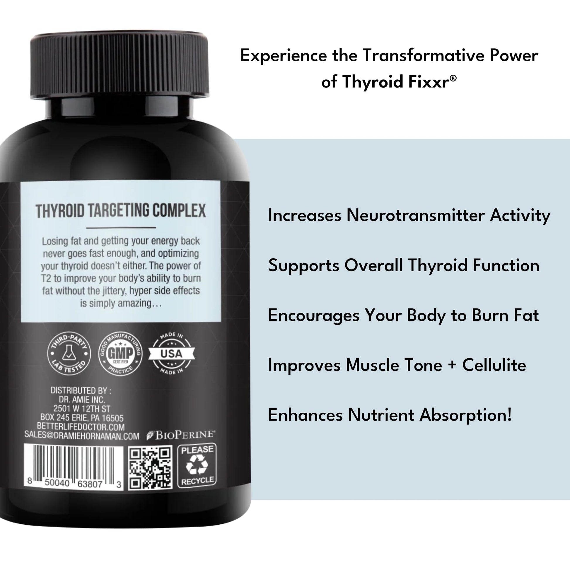 Fixxr Thyroid Support by Dr. Amie | T2 Thyroid Supplement | 30 Day Supply, 60 Capsules Fixxr Au supplements