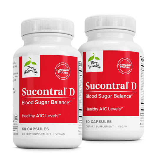 Terry Naturally Sucontral D - B-Complex & Folate Supplement - Carbohydrate Metabolism Support - Vitamin & Mineral Supplement with Zinc & Chromium - 60 Capsules (Pack of 2) Terry NaturallyAU supplements