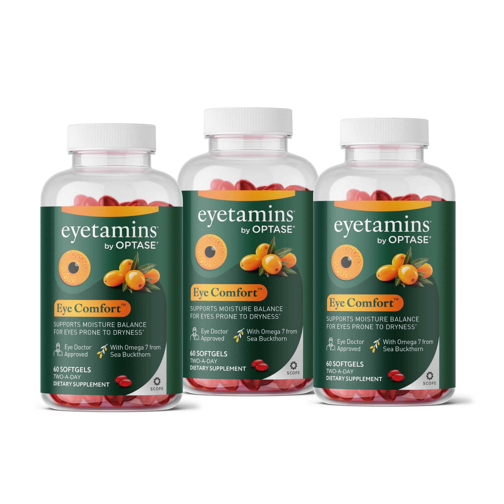 eyetamins® by OPTASE® Eye Comfort™ - 60 Softgels - Eye Doctor Recommended - an Omega-Based Eye Supplement formulated to Support Moisture Balance and Eye Comfort from Within. Plant Based Soft gels. eyetamins Au supplements