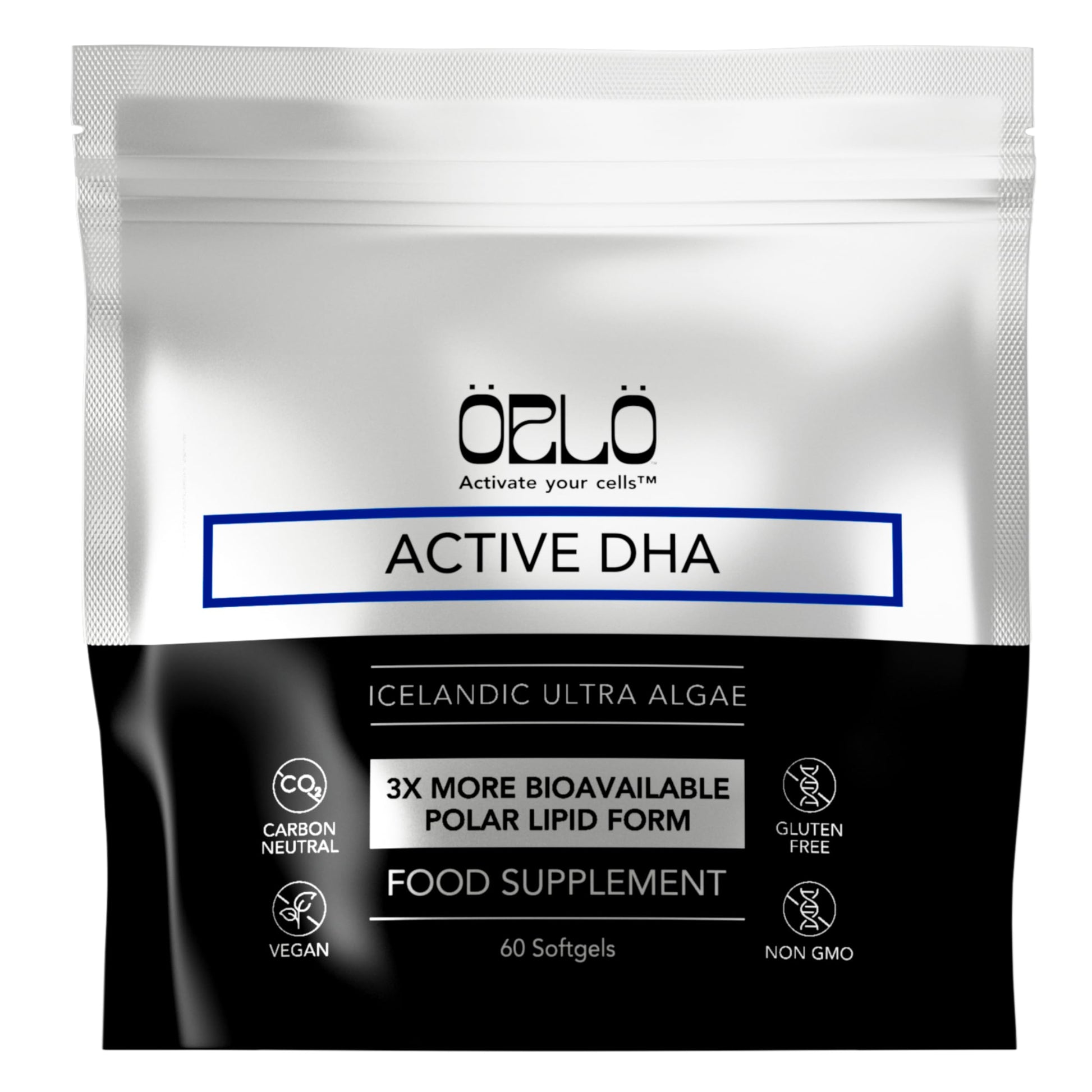 Orlo DHA Supplement 1000mg - 3X Absorption Natural Icelandic Nordic Omega 3 DHA & EPA for Brain & Eye Support – Vegan Fish Oil Alternative, No Fishy Aftertaste, 60 Easy-to-Swallow Mini Softgels Orlo Au supplements
