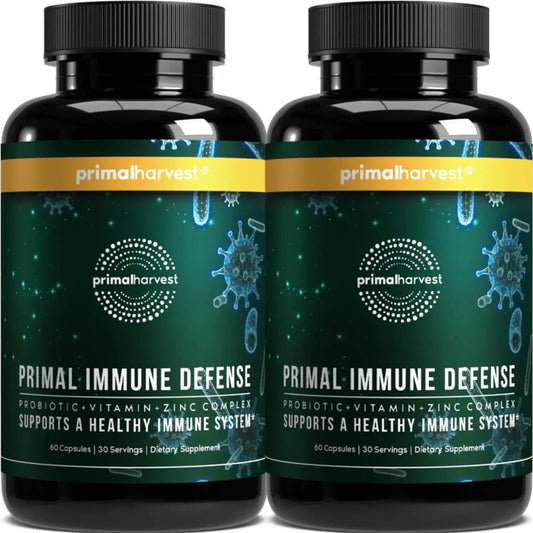 Primal Harvest Primal Immune Defense: 10-in-1 Immune Support with Probiotics, Zinc, Vitamins C, B6, D3 & K2 Primal HarvestAU supplements