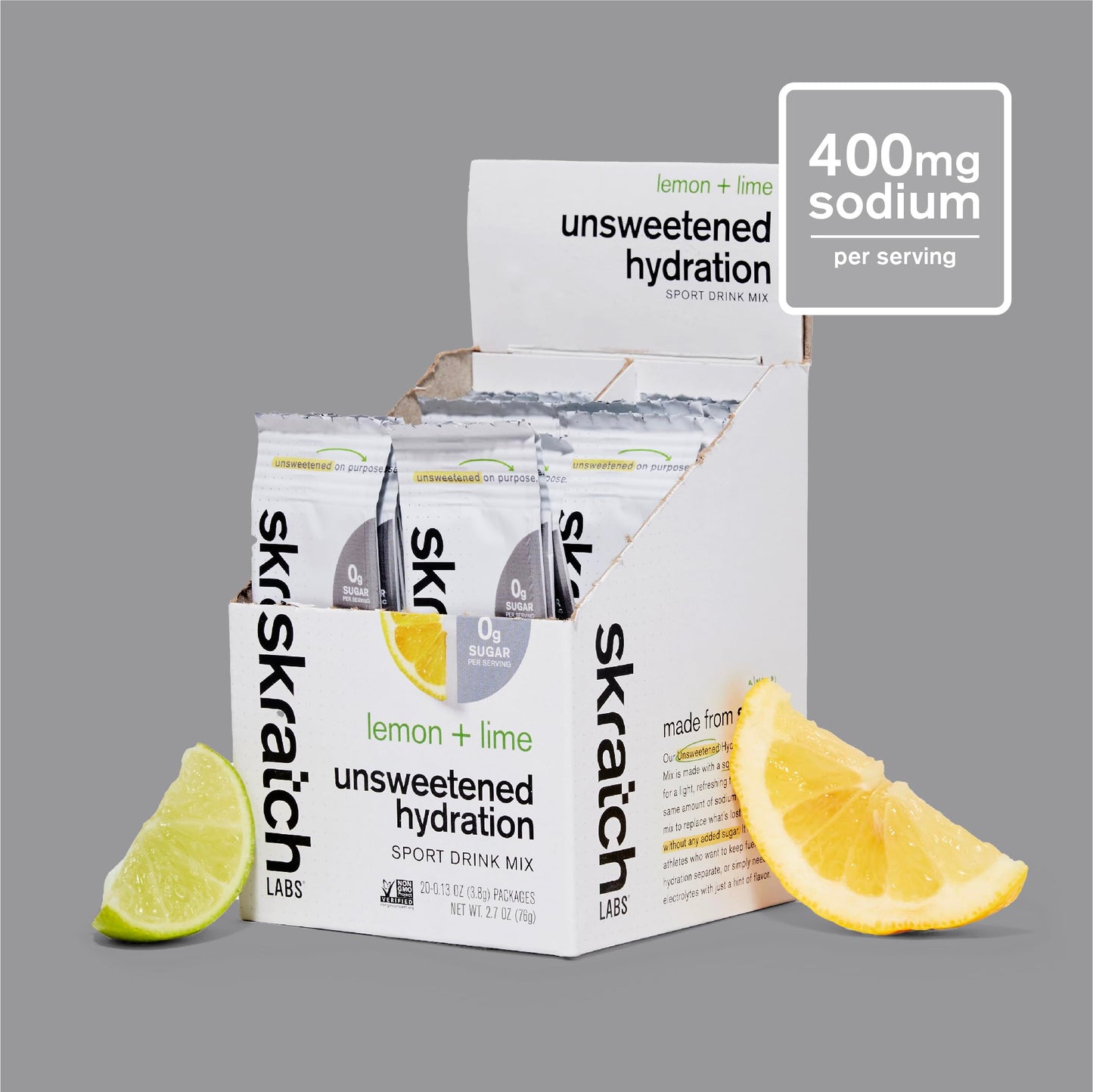 Skratch Labs Unsweetened Hydration Sport Drink Mix | Sugar Free | Electrolytes Booster | Lemon + Lime Bundle | Non-GMO, Vegan, Kosher, Keto, Paleo Skratch LabsUS supplements
