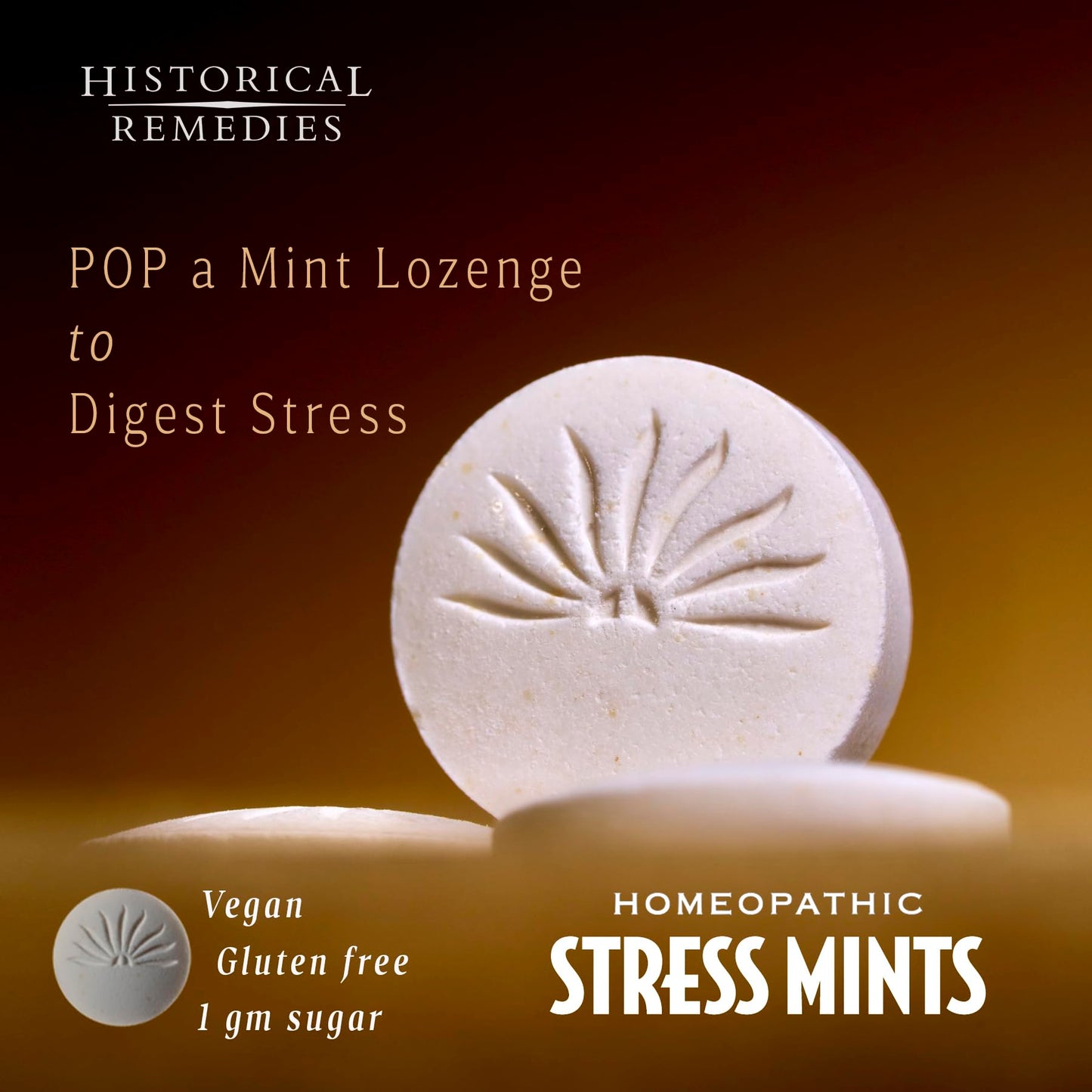 Historical Remedies Stress Mints (1 Pack) | Homeopathic Lozenges to Aid Stress & Digestion, Organic Peppermint Flavor, Vegan & Gluten-Free, Non-Habit Forming Historical Remedies buy supplements Au